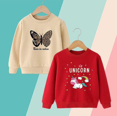 DOODEEKIDS Full Sleeve Graphic Print Baby Boys & Baby Girls Sweatshirt