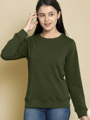 HK CREATION Full Sleeve Solid Women Sweatshirt