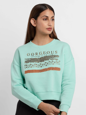 Status Quo Full Sleeve Solid Women Sweatshirt