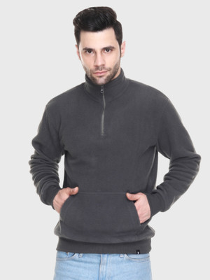 T-STORE Full Sleeve Solid Men Sweatshirt