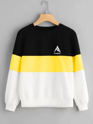 Kroptee Full Sleeve Color Block Men Sweatshirt