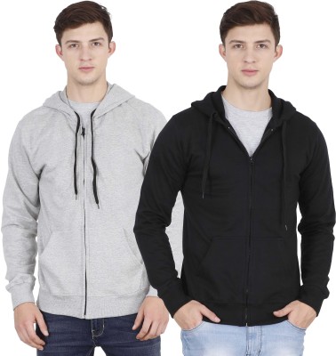 Fleximaa Full Sleeve Solid Men Sweatshirt