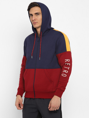 Alan Jones Full Sleeve Color Block Men Sweatshirt