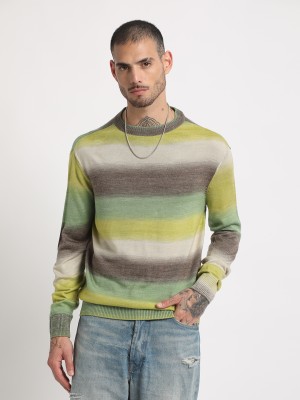 THE BEAR HOUSE Full Sleeve Striped Men Sweatshirt