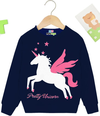 MINI MYN Full Sleeve Graphic Print Girls Sweatshirt