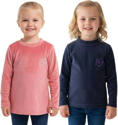 SAALVIA Full Sleeve Solid Girls Sweatshirt