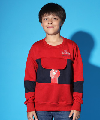 NICK AND JONES Full Sleeve Color Block Boys Sweatshirt