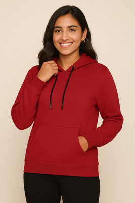 Wellvery Full Sleeve Solid Women Sweatshirt