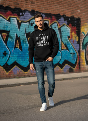 RIDHUDEE Full Sleeve Self Design Men Sweatshirt