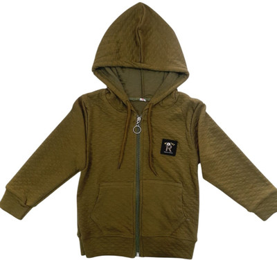 Little Funky Full Sleeve Solid Girls Sweatshirt