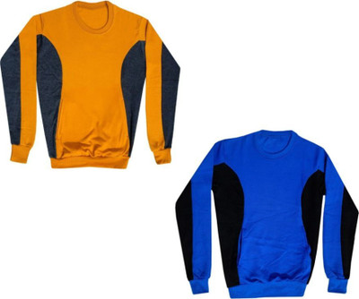 Kaayu Full Sleeve Color Block Boys & Girls Sweatshirt