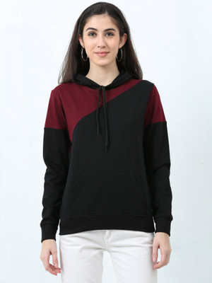 Fleximaa Full Sleeve Color Block Women Sweatshirt