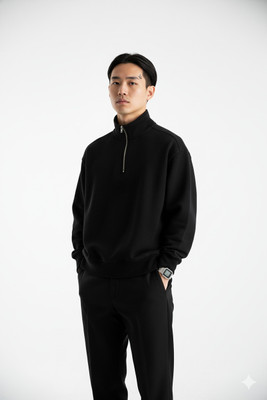 Oiin Fab Full Sleeve Solid Men Sweatshirt