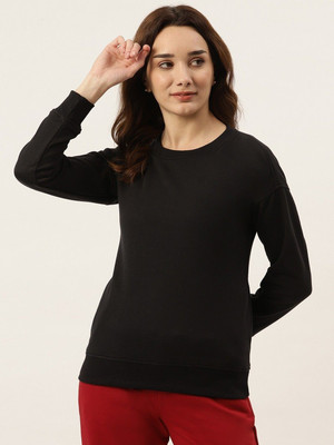 BRINNS Full Sleeve Solid Women Sweatshirt