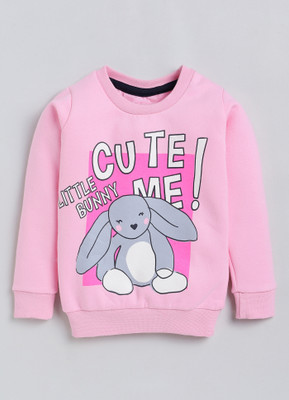 Lazy Shark Full Sleeve Printed Girls Sweatshirt