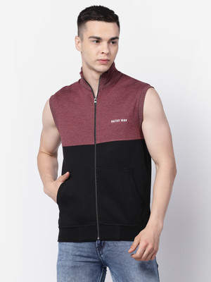 KALT Sleeveless Color Block Men Sweatshirt