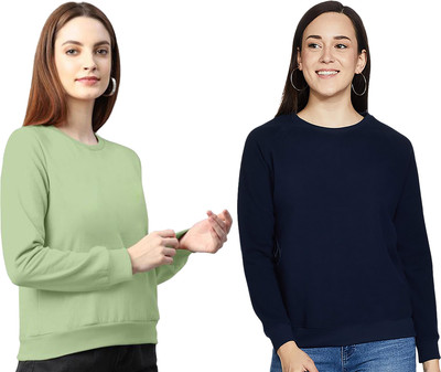 R Heaven Fashions Full Sleeve Solid Women Sweatshirt