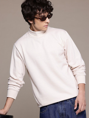Roadster Full Sleeve Solid Men Sweatshirt