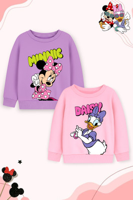 DISNEY BY MISS & CHIEF Full Sleeve Graphic Print Girls Sweatshirt