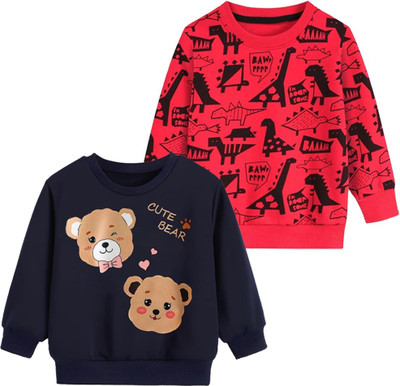 DOODEEKIDS Full Sleeve Printed Boys & Girls Sweatshirt
