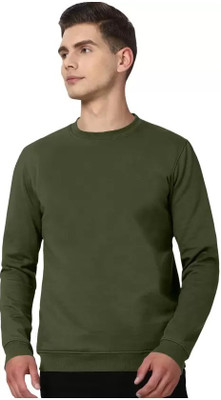 CLOFLIX Full Sleeve Solid Men Sweatshirt