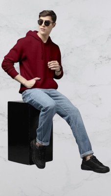 etsun Full Sleeve Solid Men Sweatshirt