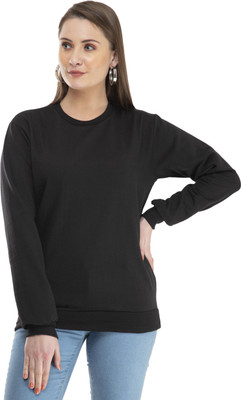 Kaayu Full Sleeve Solid Women Sweatshirt