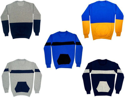 AE Trends Full Sleeve Color Block Boys Sweatshirt