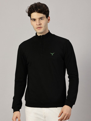 LEOON TREND Full Sleeve Solid Men Sweatshirt