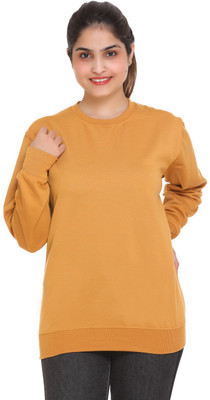 SHAUN Full Sleeve Solid Women Sweatshirt