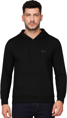 METRONAUT Hooded Neck Full Sleeve Solid Men Sweatshirt