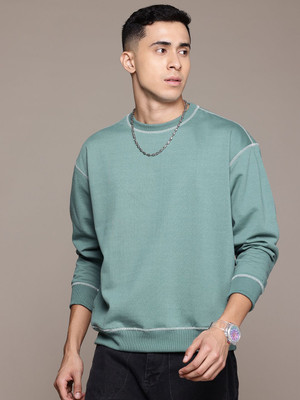 Roadster Full Sleeve Solid Men Sweatshirt