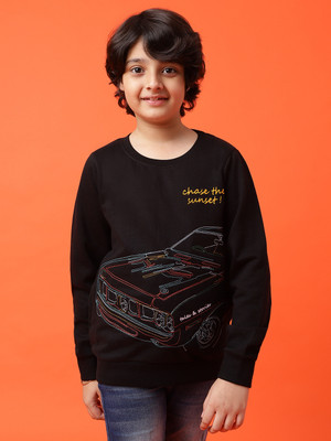 TALES & STORIES Full Sleeve Embroidered Boys Sweatshirt
