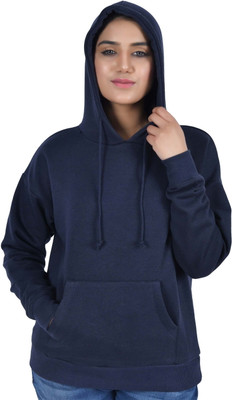 Tdoc Full Sleeve Solid Women Sweatshirt