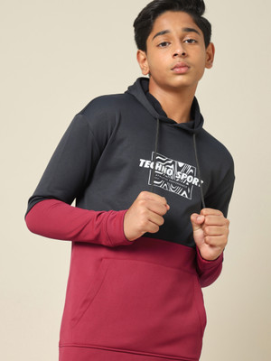 TECHNOSPORT Full Sleeve Color Block Boys Sweatshirt
