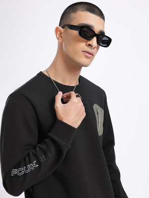 FCUK Full Sleeve Solid Men Sweatshirt