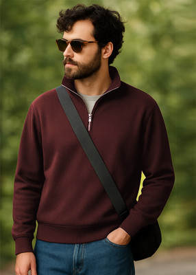 Clafoutis Full Sleeve Solid Men Sweatshirt