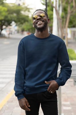 BIANCISTELLE Full Sleeve Solid Men Sweatshirt