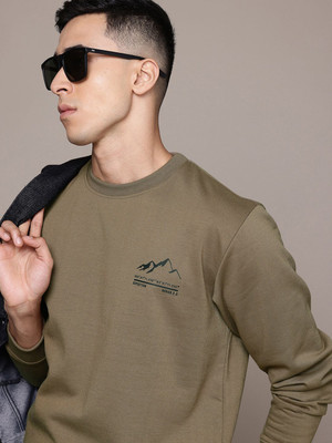 Roadster Full Sleeve Solid Men Sweatshirt