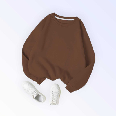Faisalgarments Full Sleeve Solid Women Sweatshirt