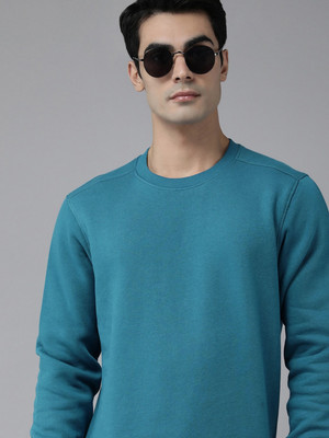 Roadster Full Sleeve Solid Men Sweatshirt