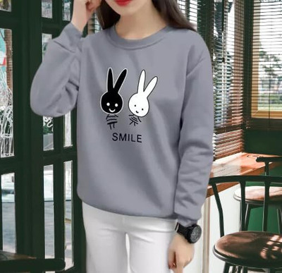 PWTI Full Sleeve Printed Women Sweatshirt