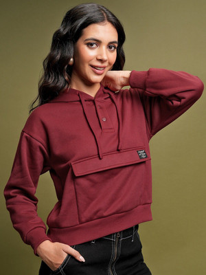 Tokyo Talkies Full Sleeve Solid Women Sweatshirt