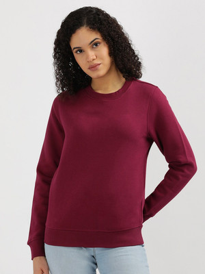 Bokaro Full Sleeve Solid Women Sweatshirt