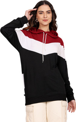 Leotude Full Sleeve Color Block Women Sweatshirt