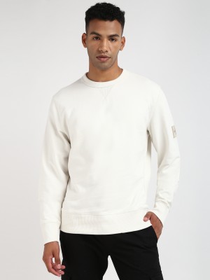 Calvin Klein Full Sleeve Solid Men Sweatshirt