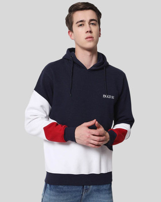HouseOfCommon Full Sleeve Printed, Color Block Men Sweatshirt