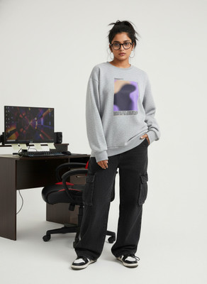 Roadster Full Sleeve Printed Women Sweatshirt