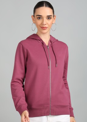 Alan Jones Full Sleeve Solid Women Sweatshirt