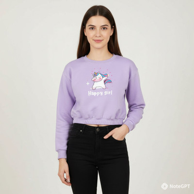 Kalwaria Full Sleeve Graphic Print Women Reversible Sweatshirt